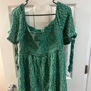 American Eagle Green Floral Dress  Photo 0