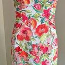 Adrianna Papell  floral bright v-neck sheath dress formal chic Photo 0