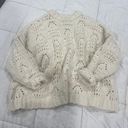 Aerie Chunky Knit Oversized Sweater Cream Photo 2