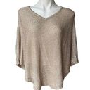 Chico's Chico’s Gold Metallic Sweater Poncho, Sz S/M Photo 0