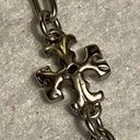 Tory Burch  silver tone Roxanne TB logo necklace 17” long, can be a choker Photo 5