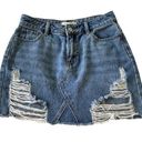 PacSun  Denim Medius Wash Cut off Mini Skirt size 25 Photo 0