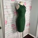 Tracy Reese  green lace sleeveless sheath dress with tie neck line Photo 3