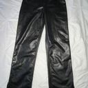 Abercrombie & Fitch The 90’s Straight Ultra High-Rise Vegan Leather pants Photo 4