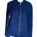 J. McLaughlin  Vintage Wool Navy Blue Military Button Style Jacket Size Large Photo 0