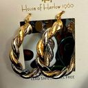 House of Harlow  1960 | TWISTED BRAIDED HOOP EARRINGS Photo 3