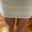 ZARA White Knit Crochet Mini Dress Photo 4