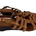 Ralph Lauren Lauren  Lucetta Brown Leather Wedge Sandal Size 8.5 Photo 1