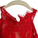 Sans Souci  Red Lace Halter Sleeveless bodycon Dress Size XL Photo 9