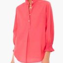 Tuckernuck  Poppy Pink Teagan Ruffle Popover Blouse Size Medium Photo 0