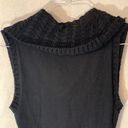 BCBG MaxAzria womens small cowl neck sweater tank black new braided knit turtle Photo 11