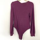 belle du jour  Rayon Knit Maroon Long Sleeve Bodysuit Size XL Photo 6