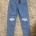 Nasty Gal  Distressed Knee High Waisted Mom Jeans new Photo 4