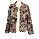 Lifestyle Jacket Size Large Geometric Swirls Black Pink Colorful Artsy Eclectic Photo 8