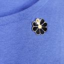 Isaac Mizrahi  Live Women's 2X Blue 3/4 Sleeve Flower Jewel Pins Blouse New Photo 3