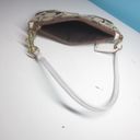 Coach  Canvas Logo Wristlet Zip Top White Leather Accents  - Shows Wear Photo 3