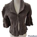 Krass&co HEKLA &  Made in Italy Womens Gray Wool Blend Cardigan wrap Sweater Si… Photo 12