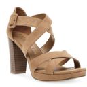 Anne Klein  Sandals Womens Size 10 Tan Crossover Block Heel Open Toe Heels Photo 9