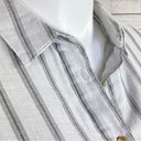 Thread and Supply  Striped Button Front Crop Shirt White Gray XL Photo 4