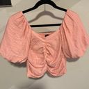 Versona Faux Corset Cropped Top With Bubble Sleeve Photo 4