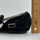 JustFab  (6.5) Meena Black faux Suede Pointed Toe Ankle Strap D’Orsay Flats Shoes Photo 14