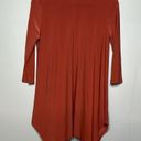 Blossom  BY P RUST COLORED 3/4 SLEEVED ASYMMETRICAL HANKY HEM BLOUSE MEDIUM Photo 4