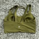 Lululemon  bronze green like a cloud bra d/dd size 6 Photo 1