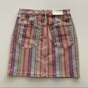 Ella Moss  | High Waist Denim Mini Skirt Rainbow Stripe Juniors 24 Photo 7