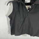 SEEK the Label NWT  Black Polo Sleeveless Crop Top Photo 7