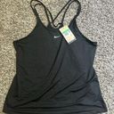 Nike NWT  Tank Top Womens Dri-fit XL Black One Luxe Strappy Training Athleisure Photo 0