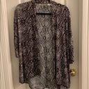 Michael Stars  Black White Tan Snake Print Kimono Cardigan Small Oversized Photo 0