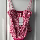 ZARA Pink Floral Bodysuit Photo 0