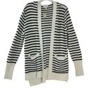 Maurice's  Cardigan Sweater Open Front Hooded Striped NWT 100% Cotton Large Knit Photo 0