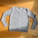 cupio  Crisscross X V-neck Lightweight Soft Sweater, Gray Heather, Size S Photo 2