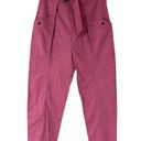 Isabel Marant  ETOILE High Rise Belted Tapered Pink Pants Sz 8 Photo 2