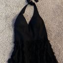 White House | Black Market  Elegant
Black Halter Neck Dress with Tiered Ruffles 10 Photo 8