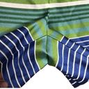 J. McLaughlin  Striped Rayon Blend Shorts Size 10 Green Blue Photo 5