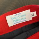 United Colors Of Benetton Vintage  Women’s Red Straight Fitted Pencil Skirt Photo 4