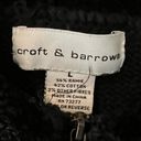 Croft & Barrow VTG  Womens Ramie Blend Christmas Zip Sparkly Sweater Size L Black Photo 7