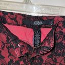 Celebrity Pink  Black and Red Paisley Lace Pants Photo 4