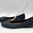 Kork-Ease Violette Leather Studded Slip-On Flats Comfort Ballet Shoe Blue Size 7 Photo 0