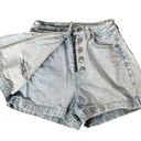 American Eagle  Mom Skort Light Wash High-Rise Distressed Women Size 00 - EUC Photo 1