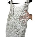 Crotchet Lace Sheer Boho Swim Coverup Beach Midi Dress White Size undefined Photo 2