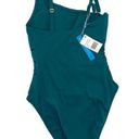 Bleu Rod Beattie Bleu by Rod Beattie Womens Ring Me Up One Shoulder Swimsuit Teal Size 4 NWT Photo 1