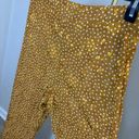 Sage The Label  Women's Mustard Yellow White Polka Dot Flare Pants - Small Photo 3