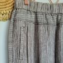 Anthropologie , New, Hei Hei 100% Linen Striped Crop Beach Pants, Size Medium Photo 3