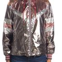 Magic Mother Triple Stripe Sport Breaker Jacket Size XS Silver Metallic  NWT Photo 12