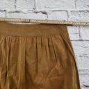 The Loft Ann‎ Taylor Women Tan Cotton Pleated Casual Skirt Size 4 Pull-On Lined Photo 7