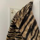 The Vintage Shop Vintage Tan and Black Zebra Animal Printed Longline Pea Coat Photo 1