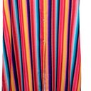 Nana Macs  Shirt Dress Maxi Colorful Bright Stripes Button Front Size S Photo 4